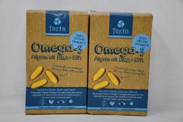Ten boxes of Testa - Omega-3 Algae Oil DHA + EPA (60 softgels each, BB: 02/23).