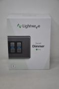 A boxed as new Lightwave Smart Dimmer (3 Gang) - L23 Stainless Steel.