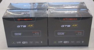 Four boxed as new sealed GT Media GTS Android 6.0 TV Box Amlogic S905D Quad Core 2GB 8GB WiFi 4K,
