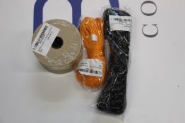 A quantity of assorted EdcX Reflective Paracord 550 (15, 30, 50 and 100m) - Tear-Resistant Parachute