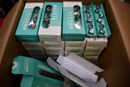 Nineteen sets of as new Kluson guitar tuners (Mainly open gear MVV3N).