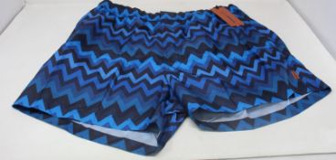 A pair of as new Missoni Mare blue swim shorts (XL - RRP £255).