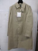 An as new Mackintosh Oxford coat in fawn (EU 36 - RRP £995).