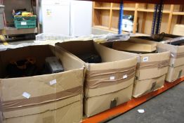 Five boxes of pre-owned hand/power tools to include Dewalt, Milwaukee, Ryobi, Parkside and others.