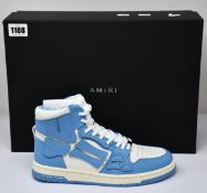 A pair of as new Amiri Skel Top sneakers in powder blue/white (EU 41 - RRP £550).