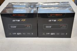 Four boxed as new sealed GT Media GTS Android 6.0 TV Box Amlogic S905D Quad Core 2GB 8GB WiFi 4K,