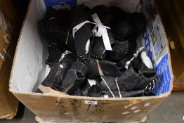 A quantity of as new (Seconds) black sparkle and stud Lungta de fancy heels (Various sizes).