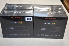 Four boxed as new sealed GT Media GTS Android 6.0 TV Box Amlogic S905D Quad Core 2GB 8GB WiFi 4K,