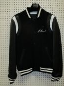 An as new Philipp Plein Signature stripe-trimmed bomber jacket (S - RRP £1,185).