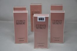 Six boxed as new Calvin Klein Eternity Moment eau de parfum (100ml).