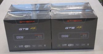 Four boxed as new sealed GT Media GTS Android 6.0 TV Box Amlogic S905D Quad Core 2GB 8GB WiFi 4K,