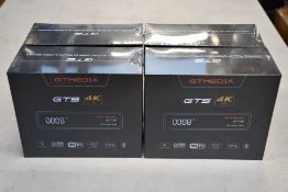 Four boxed as new sealed GT Media GTS Android 6.0 TV Box Amlogic S905D Quad Core 2GB 8GB WiFi 4K,
