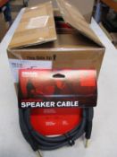 Ten as new D'Addario Planet waves custom series speaker cables (10ft).