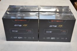 Four boxed as new sealed GT Media GTS Android 6.0 TV Box Amlogic S905D Quad Core 2GB 8GB WiFi 4K,