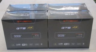 Four boxed as new sealed GT Media GTS Android 6.0 TV Box Amlogic S905D Quad Core 2GB 8GB WiFi 4K,
