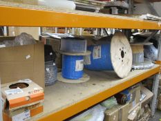 A quantity of miscellaneous electrical cables and related items (Approximately 12 items).