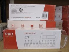 Four boxed as new Pro Bike Tool 1/4 Inch Drive Click Torque Wrench Sets - 2 To 20 Nm - bicycle