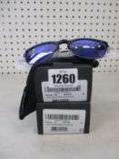 Two boxes of as new Oakley Latch Key sunglasses polished black frame with violet iridium (