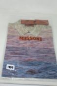 An as new Missoni multi-coloured polo shirt (Size 52 - RRP £250).