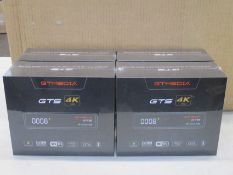 Four boxed as new sealed GT Media GTS Android 6.0 TV Box Amlogic S905D Quad Core 2GB 8GB WiFi 4K,