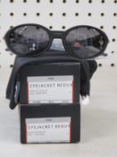 Two boxed as new Oakley Eyejacket Redux sunglasses matte black frame with prizm grey lenses (