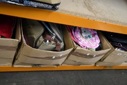 Six boxes of assorted bags/holdalls.