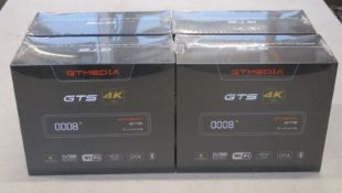 Four boxed as new sealed GT Media GTS Android 6.0 TV Box Amlogic S905D Quad Core 2GB 8GB WiFi 4K,