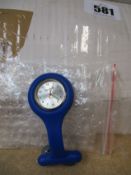 A large quantity of Hospitrix Nurses fob watches, each with magnetic accessory (Colour: Blue).