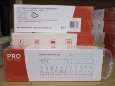 Four boxed as new Pro Bike Tool 1/4 Inch Drive Click Torque Wrench Sets - 2 To 20 Nm - bicycle