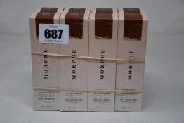 Eight boxed as new Morphe Filter Effect Soft-Focus Foundations (28ml, Deep 33).