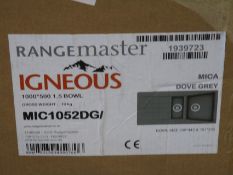A Rangemaster Mica 1.5 Bowl Igneous Granite Kitchen Sink - Dove Grey - MIC1051DG/ (Some minor damage