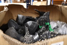 A quantity of as new (Seconds) black sparkle and stud Lungta de fancy heels (Various sizes).