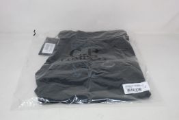 Four pairs of men's as new C.P. Company sweat/jogging Bermuda shorts in black (M, L, XL, XXL -