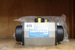 Two Sirca International butterfly valve actuators (AP03DA0BH2BIS).