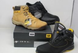 Two pairs of as new safety boots; Blackrock Chukka (UK 11) and Giasco Libra S3 (UK 9) together