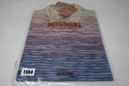 An as new Missoni multi-coloured polo shirt (Size 48 - RRP £250).