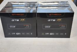 Four boxed as new sealed GT Media GTS Android 6.0 TV Box Amlogic S905D Quad Core 2GB 8GB WiFi 4K,