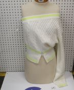 An as new David Koma one shoulder cable knit jumper (M - RRP £241).