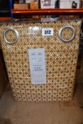 A pair of as new John Lewis & Partners Rona weave ochre eyelet curtains (RRP £180.00).