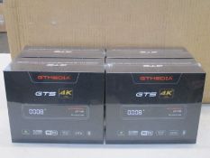 Four boxed as new sealed GT Media GTS Android 6.0 TV Box Amlogic S905D Quad Core 2GB 8GB WiFi 4K,