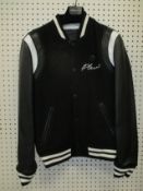 An as new Philipp Plein Signature stripe-trimmed bomber jacket (M - RRP £1,185).