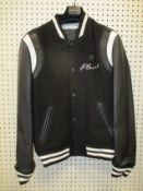An as new Philipp Plein Signature stripe-trimmed bomber jacket (L - RRP £1,185).