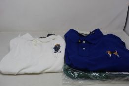 Three as new Ralph Lauren polo shirts (M, 2 x XL).