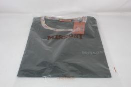 An as new Missoni print crew neck T-shirt in green (S - RRP £160).