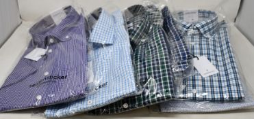 Six assorted as new Seidensticker shirts (All L - 16-16.5