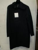 An as new Mackintosh Oxford coat in black (EU 42 - RRP £995).
