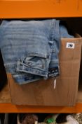 Fourteen pairs of as new Hollister jeans (Assorted sizes).