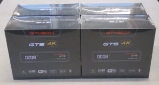 Four boxed as new sealed GT Media GTS Android 6.0 TV Box Amlogic S905D Quad Core 2GB 8GB WiFi 4K,