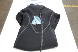 An as new O'Neill Psycho One 4/3 black zip full wetsuit (XS).