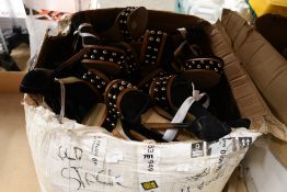 A quantity of as new (Seconds) black suede and stud detail Lungta de fancy heels (Various sizes) (